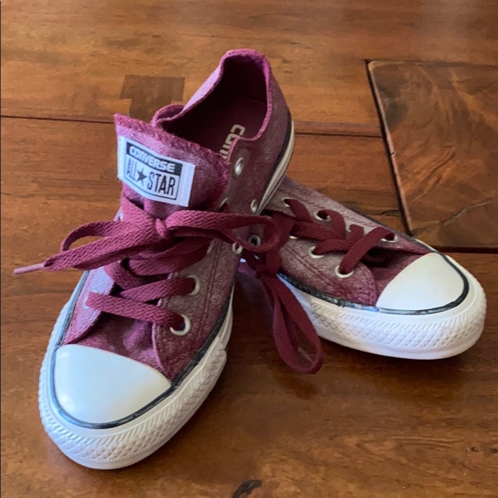 Maroon All Star sneakers